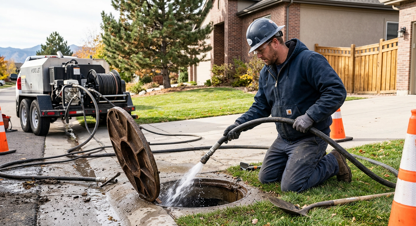 Hydro Jetting vs Snaking a Main Drain — Hydro jetting in Centennial